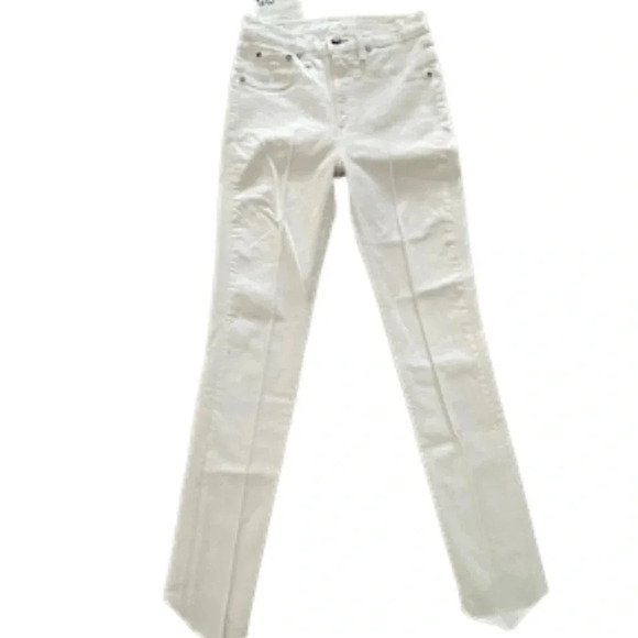 RAG & BONE Stretch Slimming Skinny White High Rise Ankle Jeans Size 25 NWT - Picture 2 of 15